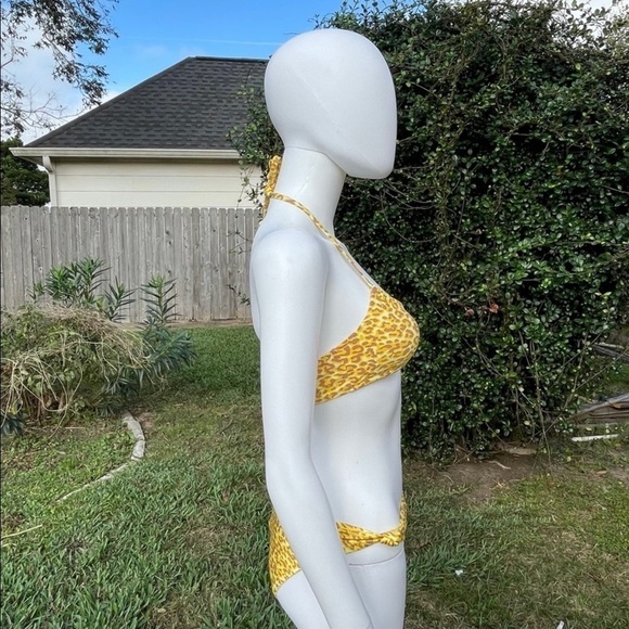 💋NWT KENDALL & Kylie Double Gather Spotted Print Knot Detail Bikini 2 Piece Set - Picture 5 of 12